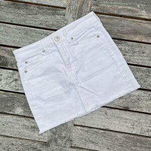 White AEO Denim Miniskirt